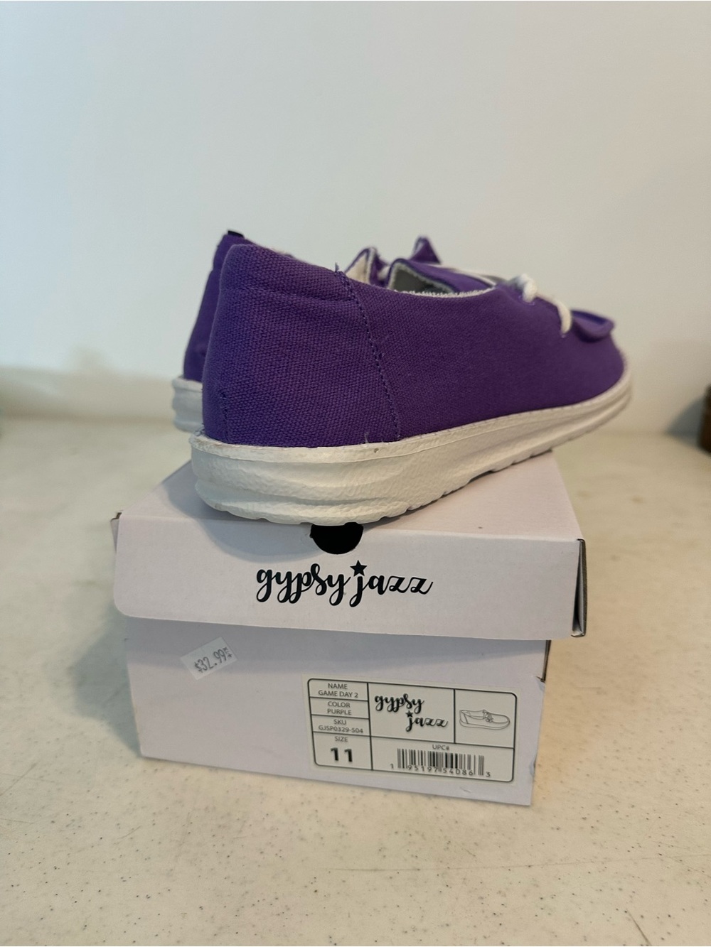 Gypsy Jazz Womens Purple Canvas Sneakers